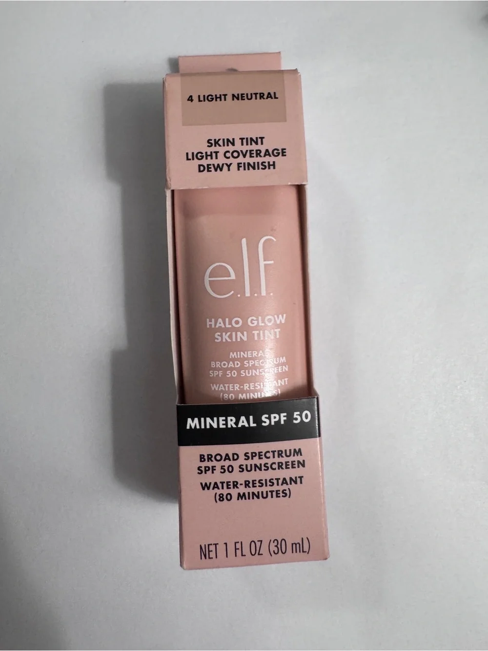 e.l.f. Halo Glow Skin Tint NIB | Shade 4 Light Neutral • Dewy SPF 50